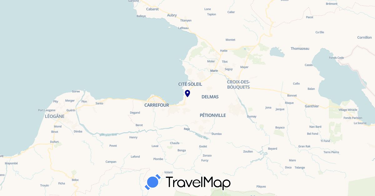 TravelMap itinerary: driving in Haiti (North America)